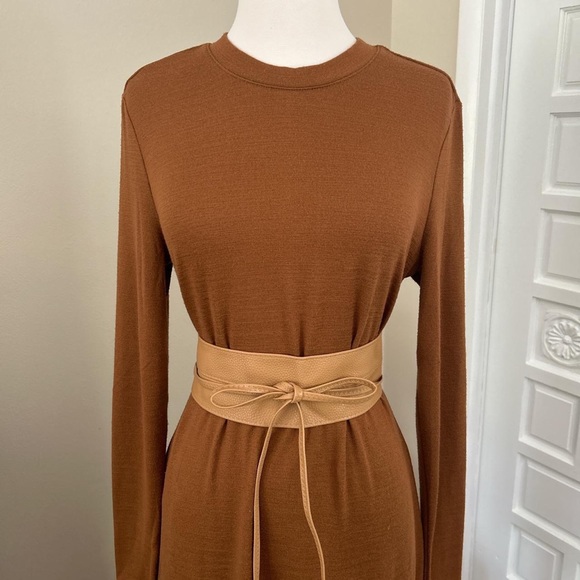 Target Prologue midi length sweater dress in a rusty dark tan color - Picture 5 of 7